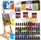 Acrylic Paint Set,64PCS Painting Supplies with Wooden Easel,Brushes,36Colors Acrylic Paint, Canvases,Palette,Paints Knives Etc,Painting Kit for Adults,Students,Hobbyists,Beginners